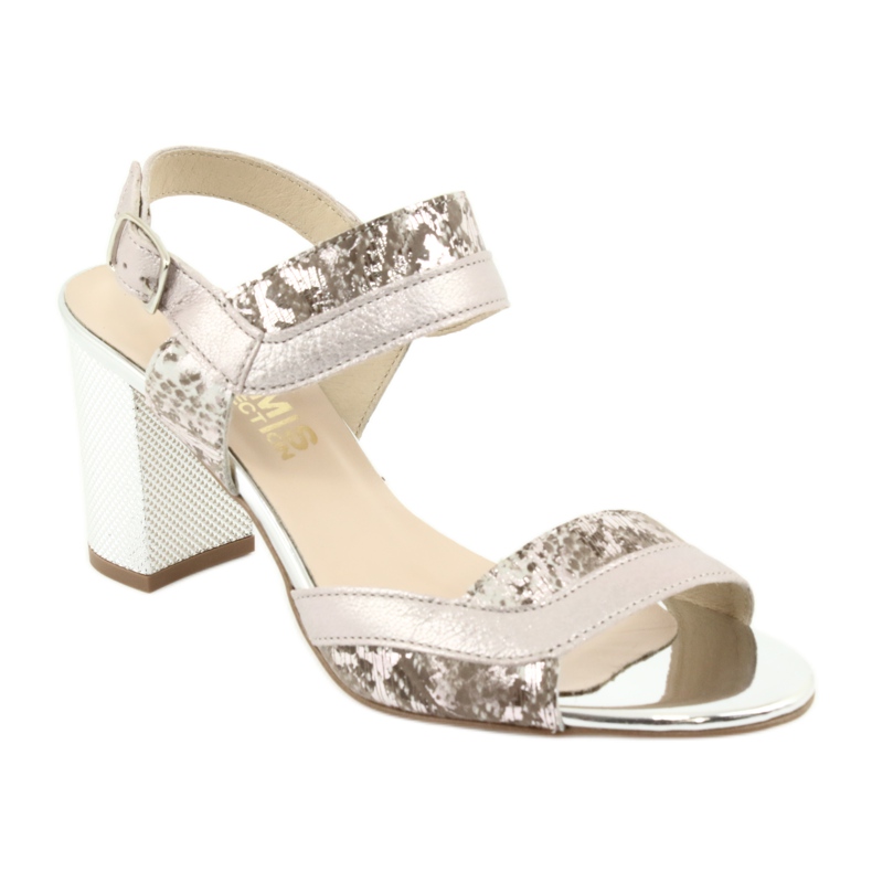 Sandals on the Gamis 3942 post beige pink silver 1