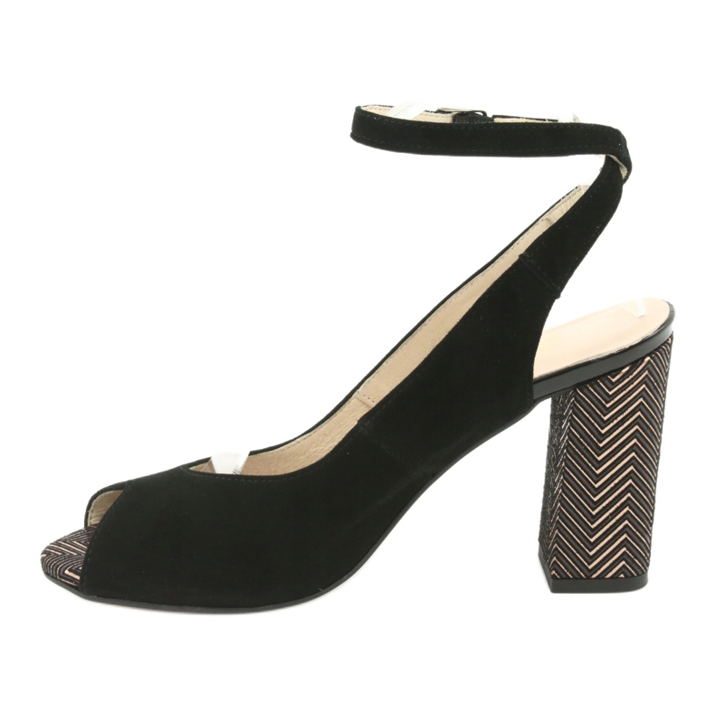 Gamis Women's black leather sandals black 3930 2 Gamis Women's black leather sandals black 3930 2