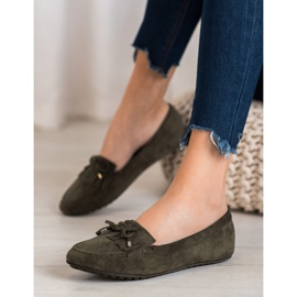 Ideal Shoes Suede Boots With Fringes green 1