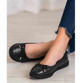 SHELOVET Eco leather ballerinas black 2