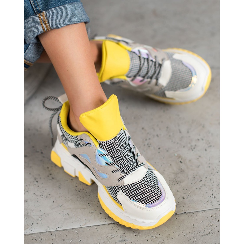Seastar Stylish Sneakers With Holo Effect multicolored yellow 1