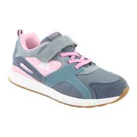 Blue American Club BS12 sports shoes pink grey 1
