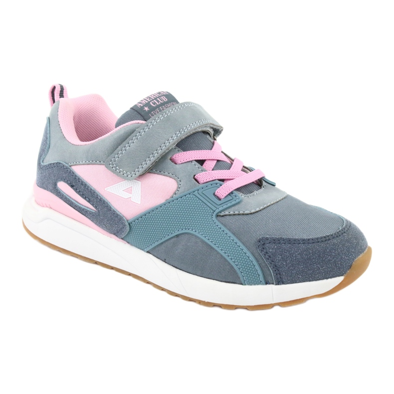 Blue American Club BS12 sports shoes pink grey 1 Blue American Club BS12 sports shoes pink grey 1