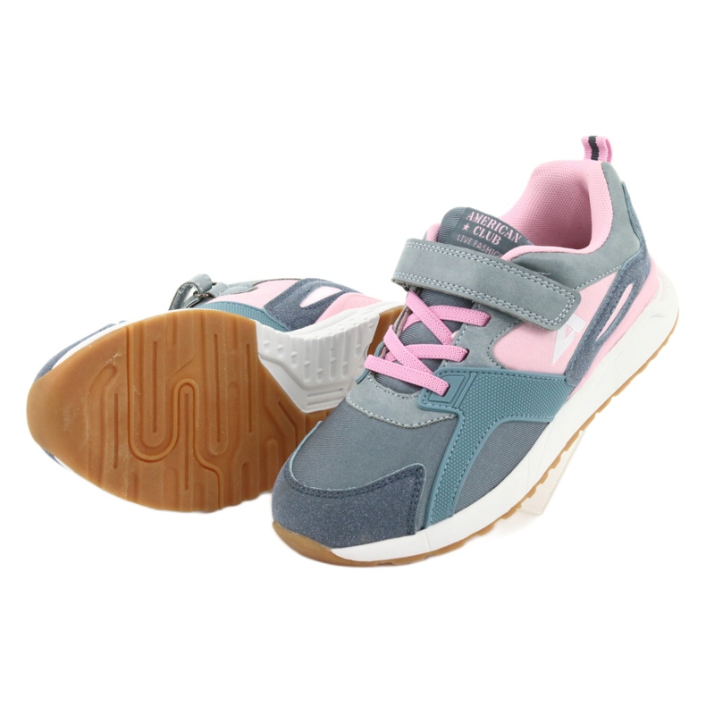 Blue American Club BS12 sports shoes pink grey 5