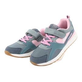 Blue American Club BS12 sports shoes pink grey 3