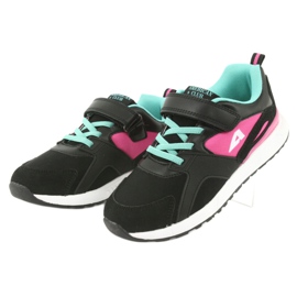 Black American Club BS12 sports shoes pink green 3
