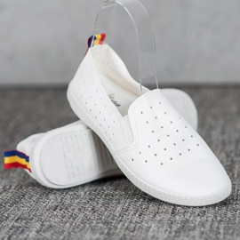 Bona White Openwork Slipons 1
