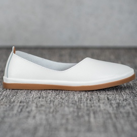 Leather Slip On VINCEZA shoes white 2
