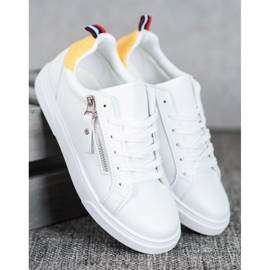 SHELOVET Sports Shoes With Decorative Zipper white 1