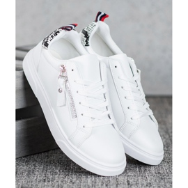 SHELOVET Sports Shoes With Decorative Zipper white 1