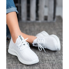 SHELOVET White Openwork Shoes 2