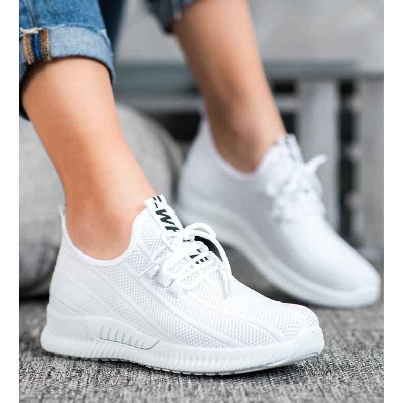 SHELOVET White Openwork Shoes 1