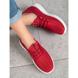 SHELOVET Red Openwork Shoes 2