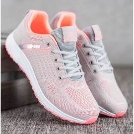 Ax Boxing Comfortable Openwork Sports Shoes orange grey 1