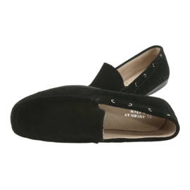 Men's black suede moccasins American Club JK01 4