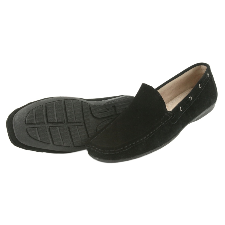 Men's black suede moccasins American Club JK01 3