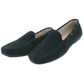 American Club Leather moccasins. Suede navy blue American JK02 3