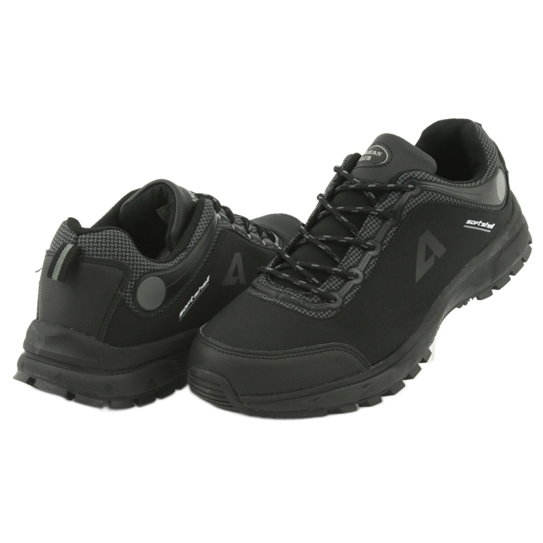 American Club HL02 waterproof softshell sports shoes black grey 4