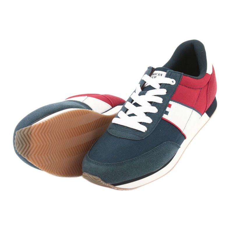 American club FH07 men's sports shoes white red navy blue 5