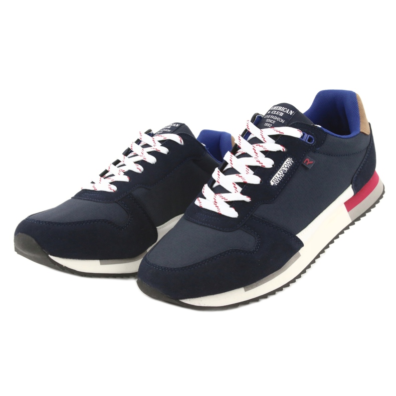 American Club RH12 lightweight sneakers white navy blue 3 American Club RH12 lightweight sneakers white navy blue 3