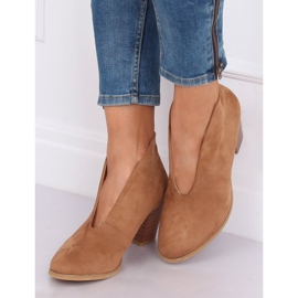 Transitional boots with a slit camel NS128P Camel brown 1