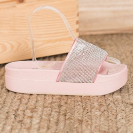 SHELOVET Slippers On The Platform pink 1