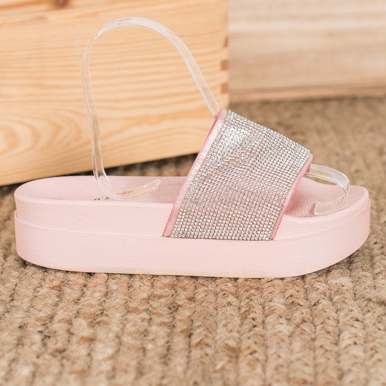 SHELOVET Slippers On The Platform pink 1