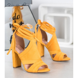 Seastar Tied Sandals On A Post yellow 2