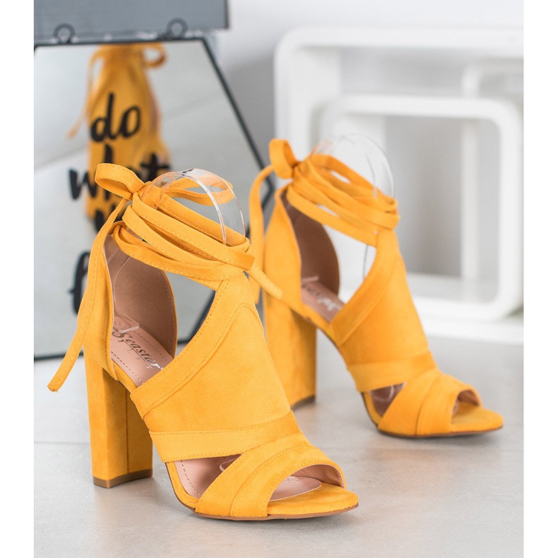 Seastar Tied Sandals On A Post yellow 2