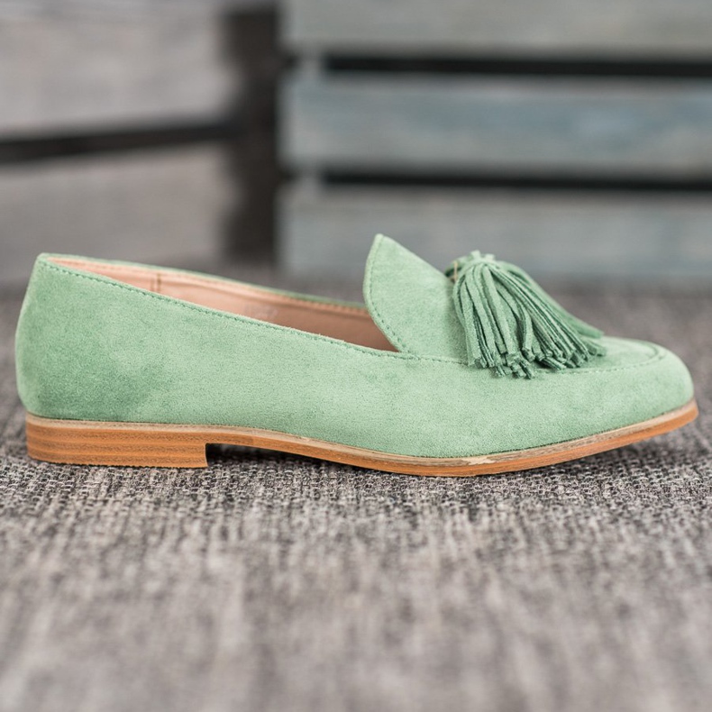 Seastar Suede Footwear With Fringes green 2