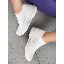SHELOVET Textile Slip On Shoes white 1
