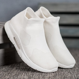SHELOVET Textile Slip On Shoes white 2