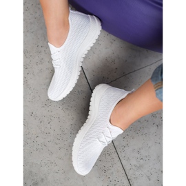 SHELOVET White Openwork Sports Shoes 1