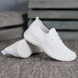 SHELOVET White Openwork Sports Shoes 2
