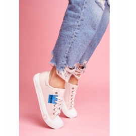 Pink women's openwork sneakers Big StarFF274033 1