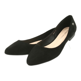 Black suede ballerinas Sergio Leone BL611 3