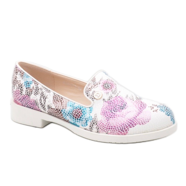 Classic white jazz shoes with flowers ZQ630-3 multicolored 1
