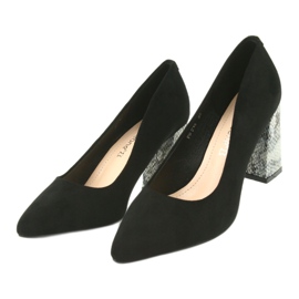 Black suede pumps Sergio Leone 216 grey 3