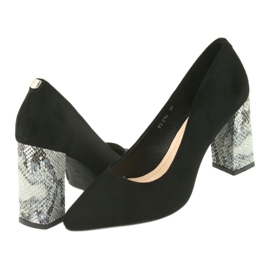 Black suede pumps Sergio Leone 216 grey 4