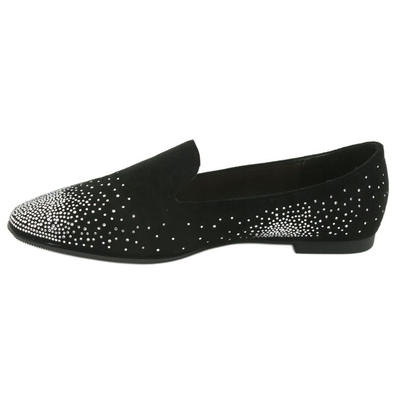 Sergio Leone Women's ballerinas with zircons black 601 2 Sergio Leone Women's ballerinas with zircons black 601 2