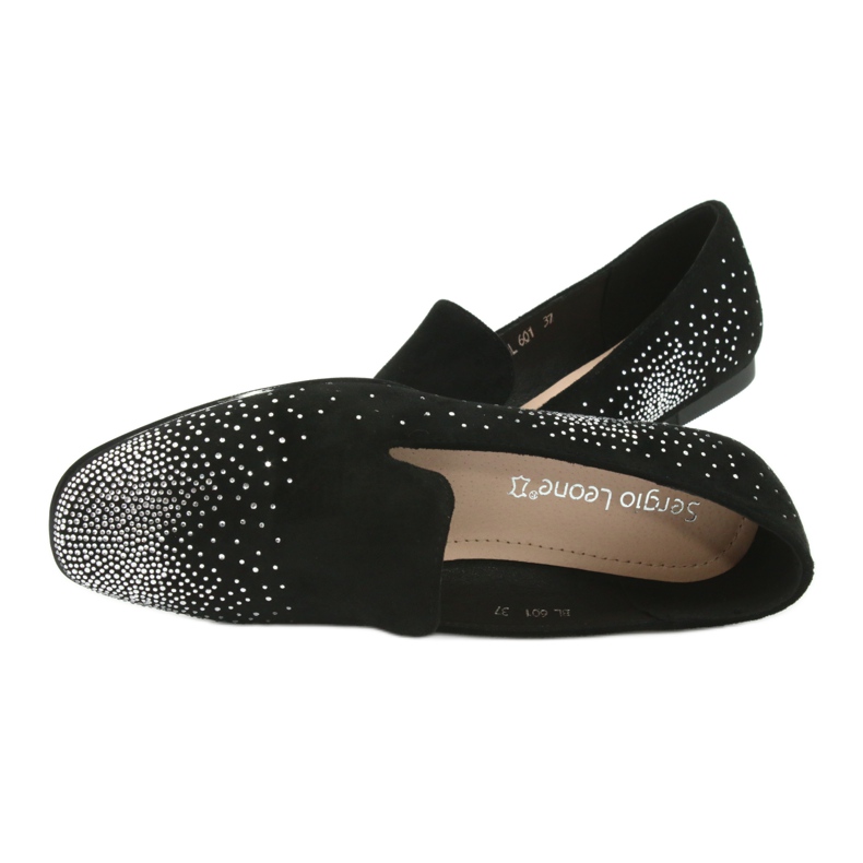 Sergio Leone Women's ballerinas with zircons black 601 6 Sergio Leone Women's ballerinas with zircons black 601 6