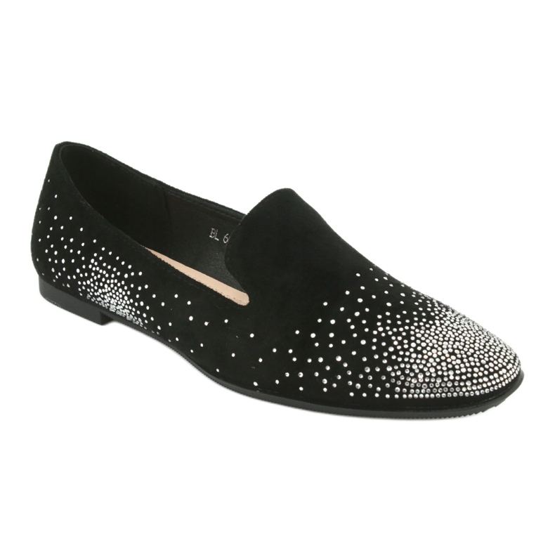 Sergio Leone Women's ballerinas with zircons black 601 1 Sergio Leone Women's ballerinas with zircons black 601 1