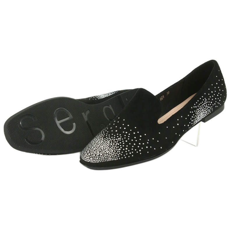 Sergio Leone Women's ballerinas with zircons black 601 5 Sergio Leone Women's ballerinas with zircons black 601 5