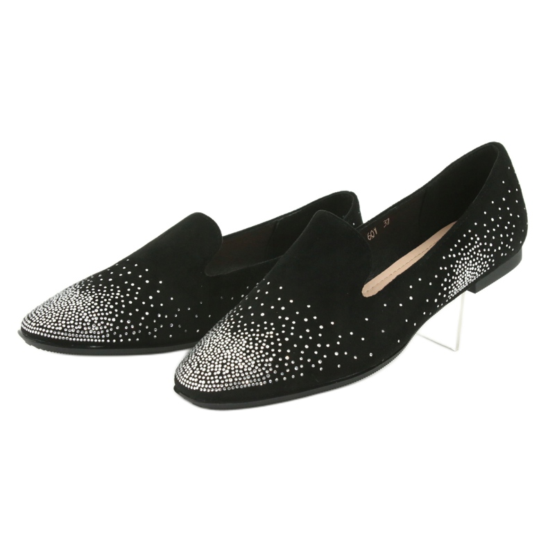 Sergio Leone Women's ballerinas with zircons black 601 3 Sergio Leone Women's ballerinas with zircons black 601 3