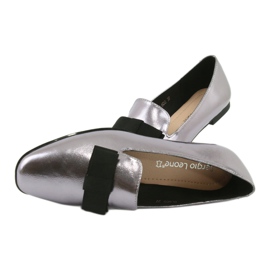 Sergio Leone Metallic women's ballerinas with a 600 silver bow 6 Sergio Leone Metallic women's ballerinas with a 600 silver bow 6