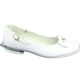 Miko Children's white communion ballerinas with a bow 806 4