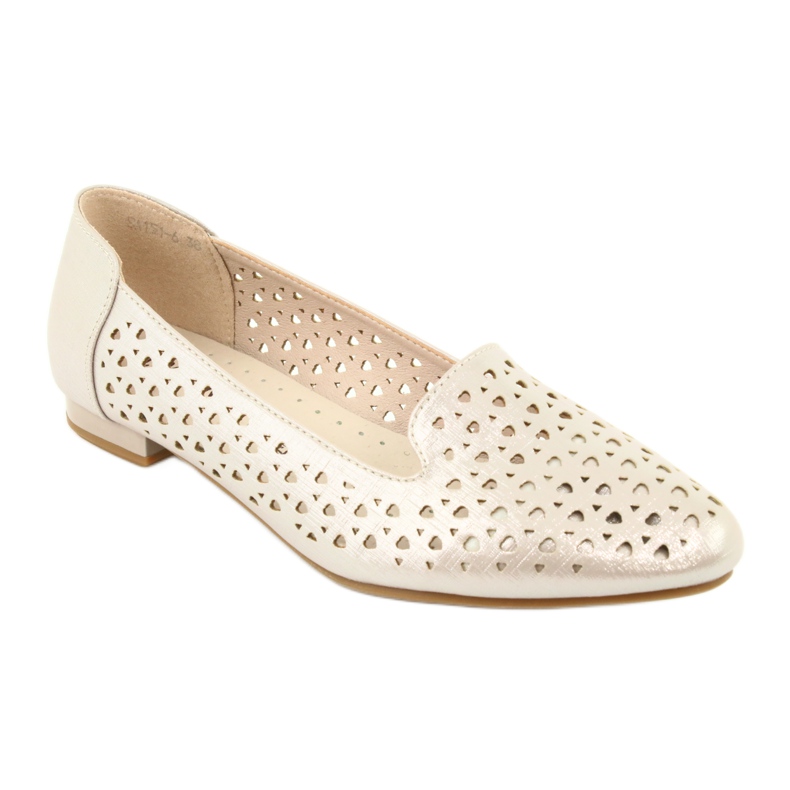 M.Daszyński Lords golden ballerinas Daszyński SA151 brown grey 1