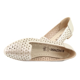 M.Daszyński Lords golden ballerinas Daszyński SA151 brown grey 5