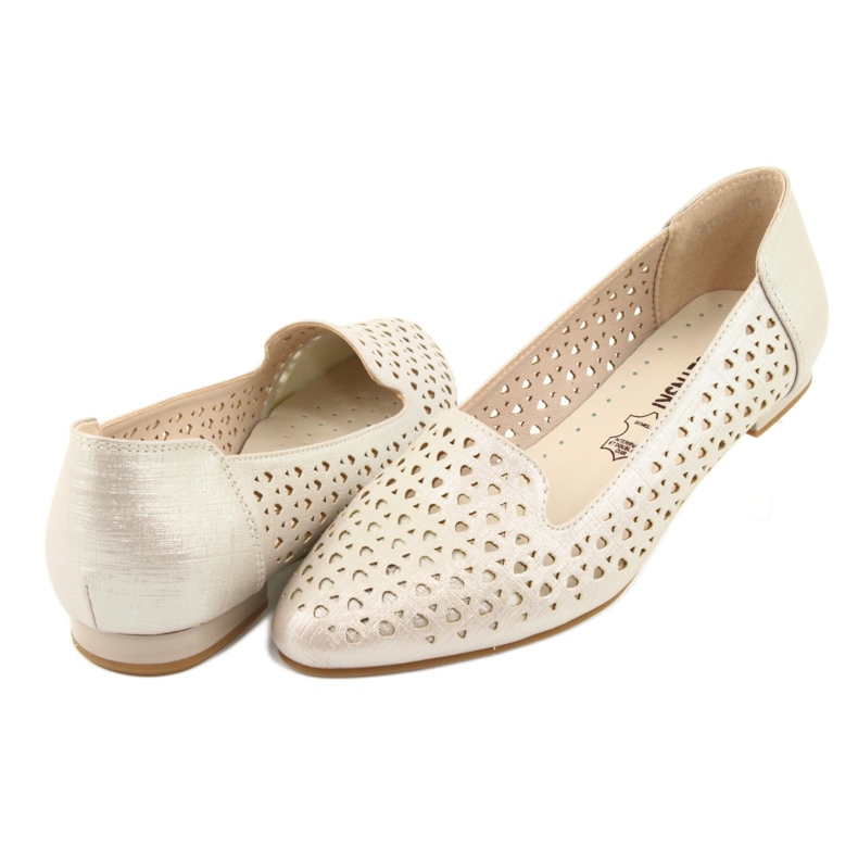 M.Daszyński Lords golden ballerinas Daszyński SA151 brown grey 4