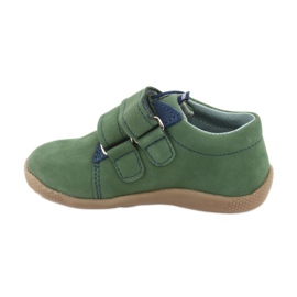 Leather children's shoes for Velcro Green 305 Mazurek 2